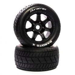 Duratrax Bandito Mounted Black 24mm Kraton 8S (2) for Tires & Wheels